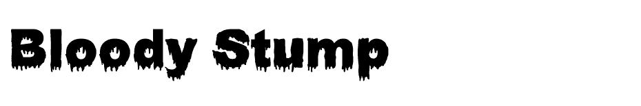Bloody Stump font